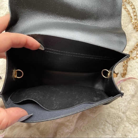 Faux Leather Feather Small Crossbody Purse - Picture 11 of 12